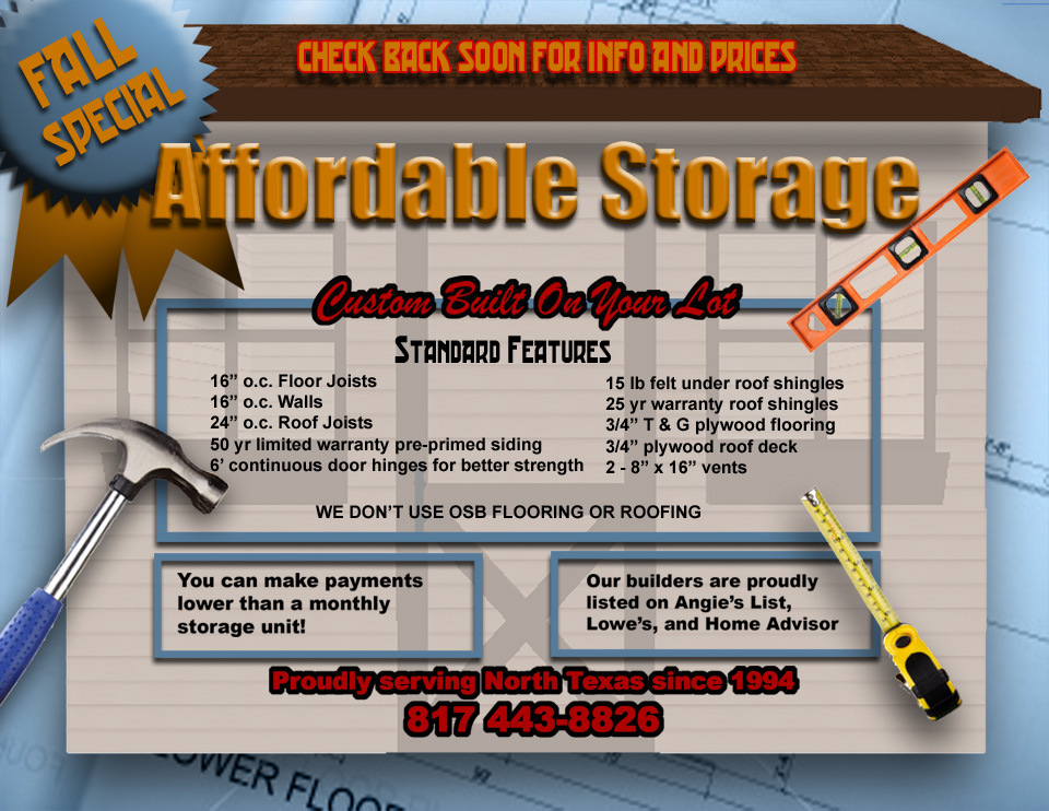 Affordable Back Yard Storage